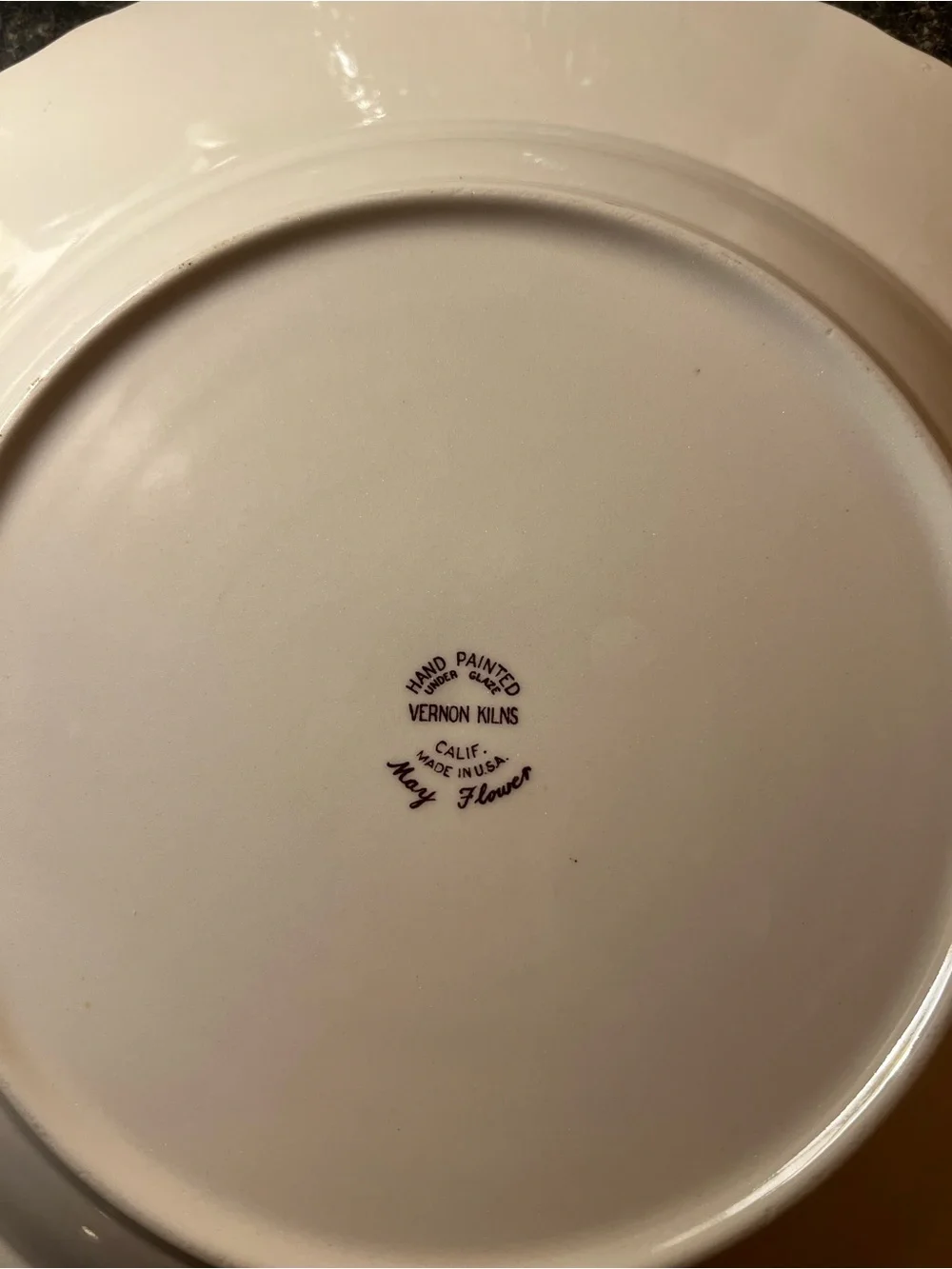 Hand-Painted Floral Ceramic Dinner Plate - Multi-Color